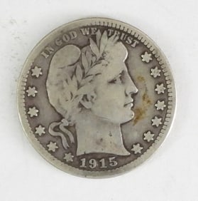 1915-S BARBER HEAD QUARTER