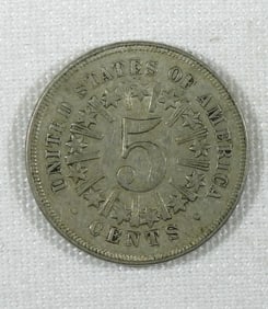 1866 SHIELD NICKEL - NICE CIRC