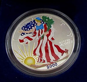 2000 COLORIZED AMERICAN SILVER EAGLE