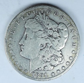 1891-CC MORGAN SILVER DOLLAR