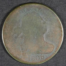 1806 DRAPED BUST HALF CENT