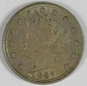 1887 LIBERTY "V" NICKEL