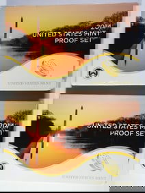 (2) 2014 U.S. MINT PROOF SETS