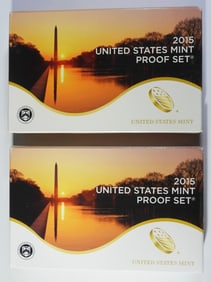 (2) 2015 U.S. MINT PROOF SETS