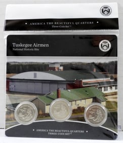 2021-P,D,S TUSKEGEE AIRMEN 3-COIN SET