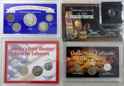 (4) U.S. COIN TRIBUTE SETS, AMERICANA