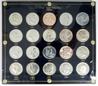U.S HALF DOLLARS PROOF SET 1950-1969