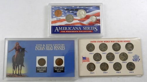 WWII SILVER NICKEL SET; AMERICANA SERIES