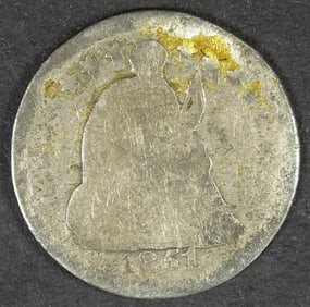 1851-O SEATED LIBERTY HALF DIME