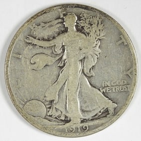 1919-D WALKING LIBERTY HALF DOLLAR
