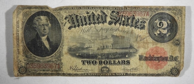 1917 $2 UNITED STATES LEGAL TENDER