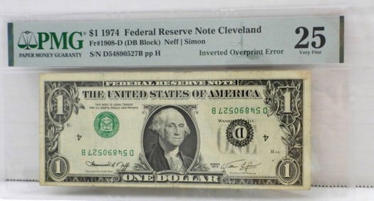 $1 1974 FED RSV NOTE CLEVELAND PMG 25