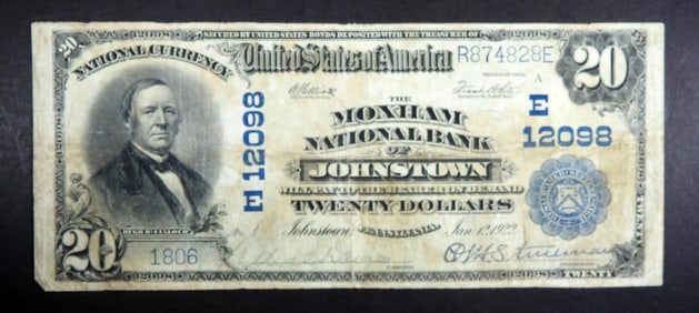 $20 NATIONAL CURRENCY JOHNSTOWN, PA