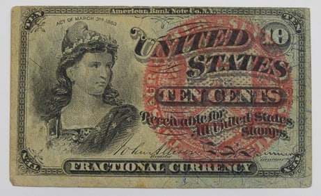 1863 10c FRACTIONAL CURRENCY