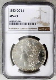 1883-CC MORGAN DOLLAR NGC MS63