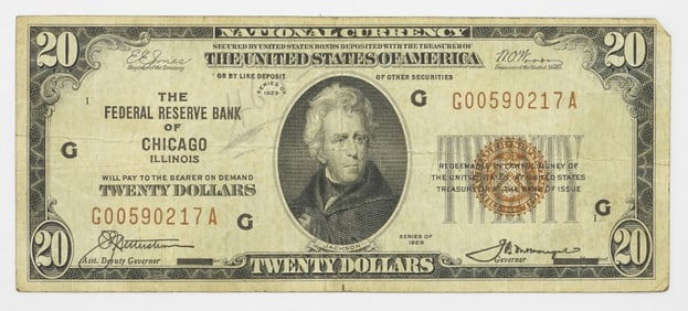 1929 $20 NATIONAL CURRENCY