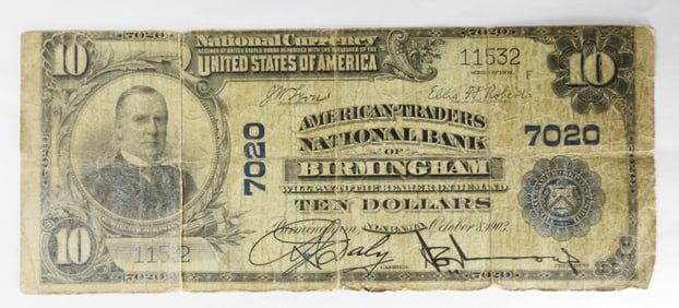 1902 $10 BIRMINGHAM, AL NATL NOTE