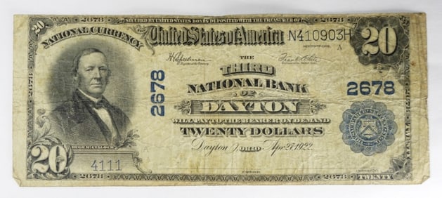 1902 $20 DAYTON, OH NATL CURRENCY