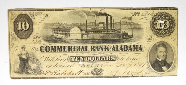 COMMERCIAL BANK SELMA, AL $10 OBSOLETE