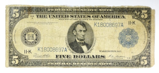 1914 $5 DALLAS FEDERAL RESERVE NOTE