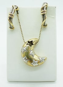 STERLING MOON NECKLACE & EARRINGS