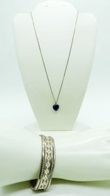 MILOR 925 BRACELET & HEART NECKLACE