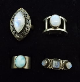MOONSTONE & LARIMAR 925 RINGS