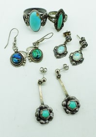 TURQUOISE, OPAL & ABALONE 925 PIECES