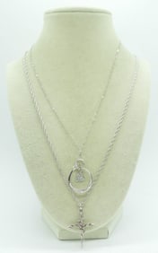 (2) PRETTY 925 RELIGIOUS NECKLACES