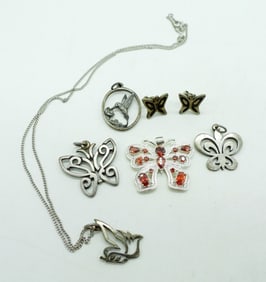 VTG 925 BIRDS & BEES JEWELRY PIECES