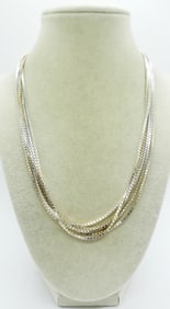 (5) STERLING BOX CHAINS