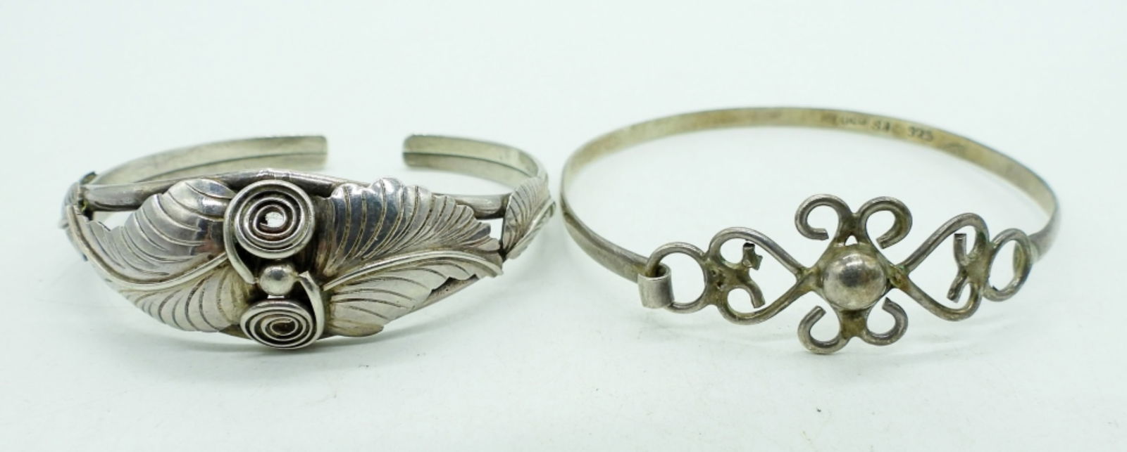 (2) STERLING BRACELETS - VERY DETAILED (1 of 2)