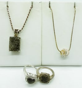 DRUZY & SIMULATED DIAMOND 925 JEWELRY