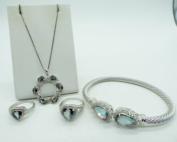 MYSTIC TOPAZ STERLING SET