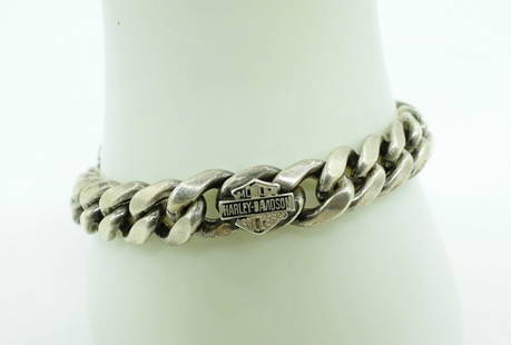 HARLEY DAVIDSON 925 BRACELET: STERLING HARLEY DAVIDSON BRACELET, 8". (25 DWT)
