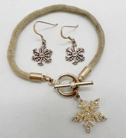 SNOWFLAKE SET IN STERLING