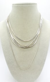 (6) STERLING CHAIN NECKLACES