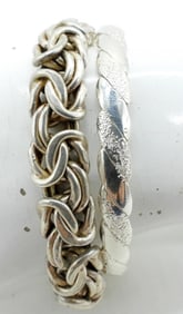(2) STERLING BRACELETS