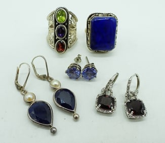 GARNET, AMETHYST & MORE 925 RINGS +