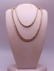 (2) FANCY STERLING NECKLACES