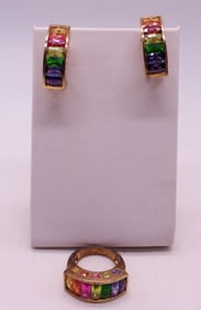 RAINBOW GEMSTONE SET IN STERLING