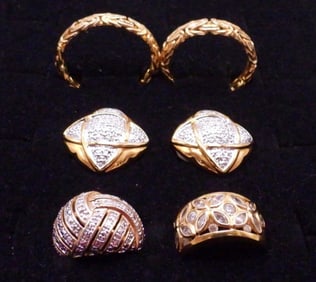 GOLD TONE 925 RINGS & EARRINGS