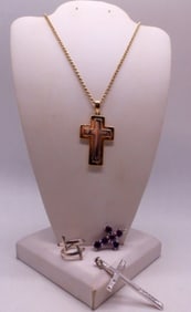 STERLING CROSS PENDANTS & RING