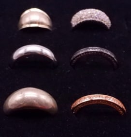 (6) STERLING FASHION RINGS