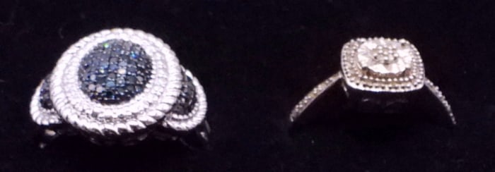(2) DIAMOND / MOISSANITE 925 RINGS