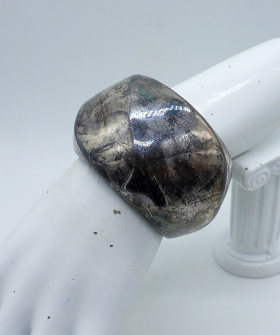 CHUNKY STERLING CUFF BRACELET (1 of 3)