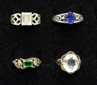 STERLING GEMSTONE RINGS & NECKLACES