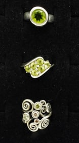 ART DECO VTG 925 URANIUM GLASS PNDT