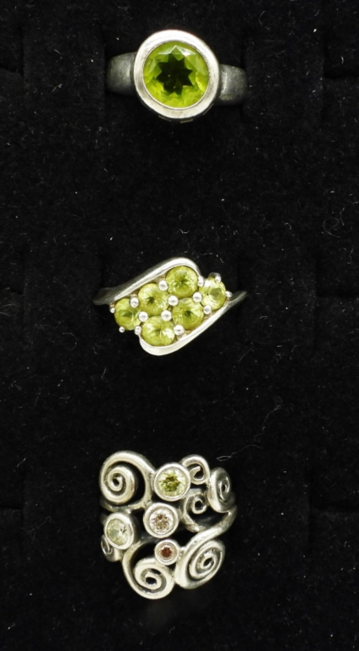 ART DECO VTG 925 URANIUM GLASS PNDT (1 of 3)