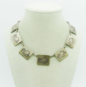 HANDMADE 925 DENMARK SWAN NECKLACE